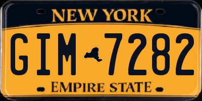 NY license plate GIM7282