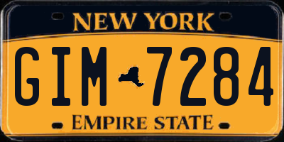 NY license plate GIM7284