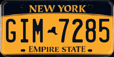 NY license plate GIM7285