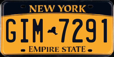 NY license plate GIM7291
