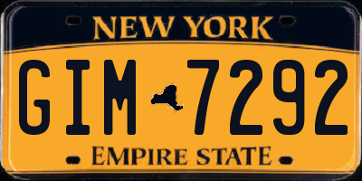 NY license plate GIM7292