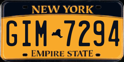 NY license plate GIM7294