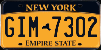 NY license plate GIM7302