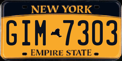 NY license plate GIM7303