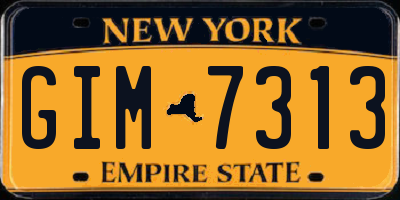 NY license plate GIM7313