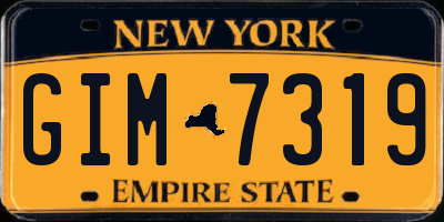 NY license plate GIM7319