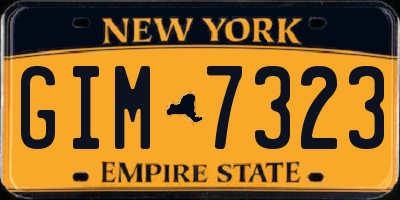 NY license plate GIM7323