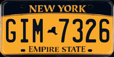 NY license plate GIM7326