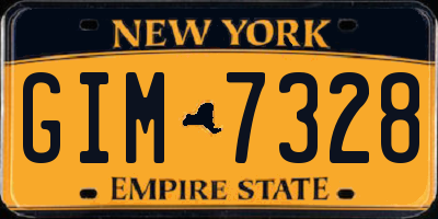 NY license plate GIM7328
