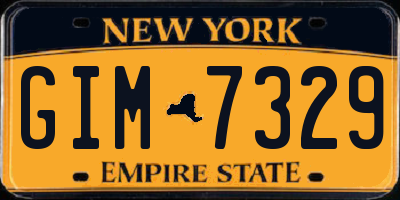 NY license plate GIM7329