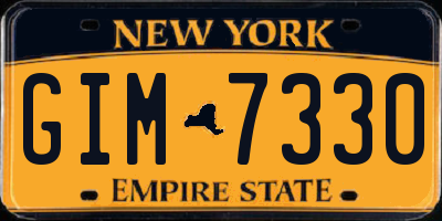 NY license plate GIM7330