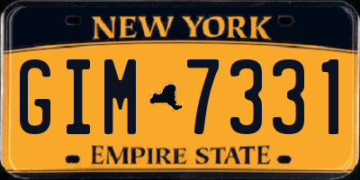 NY license plate GIM7331