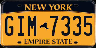 NY license plate GIM7335