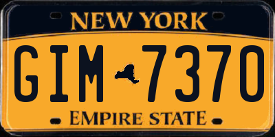 NY license plate GIM7370