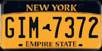 NY license plate GIM7372
