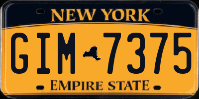 NY license plate GIM7375