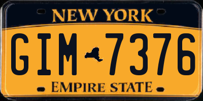 NY license plate GIM7376