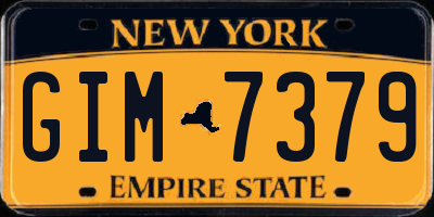 NY license plate GIM7379