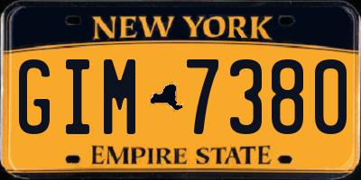 NY license plate GIM7380