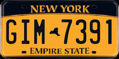 NY license plate GIM7391