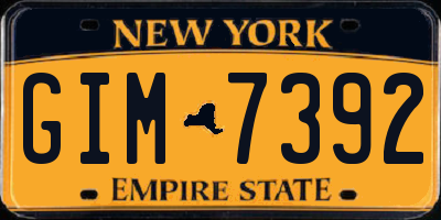 NY license plate GIM7392