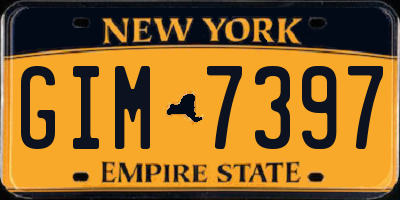 NY license plate GIM7397