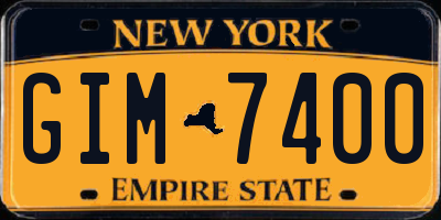 NY license plate GIM7400