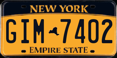 NY license plate GIM7402
