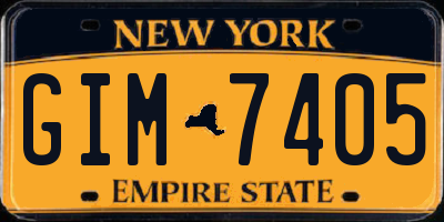 NY license plate GIM7405