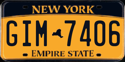 NY license plate GIM7406