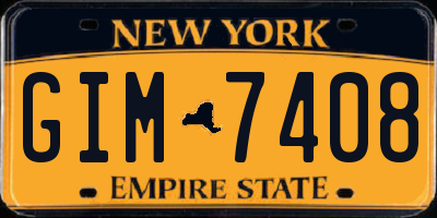 NY license plate GIM7408