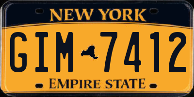 NY license plate GIM7412