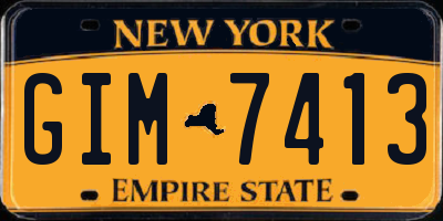 NY license plate GIM7413