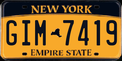NY license plate GIM7419