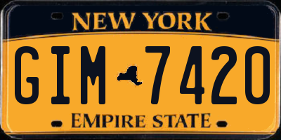 NY license plate GIM7420