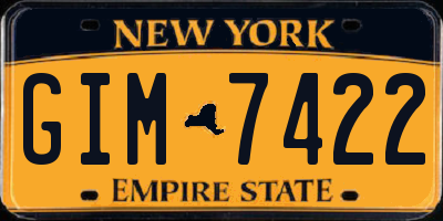 NY license plate GIM7422