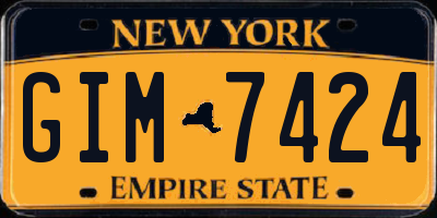 NY license plate GIM7424