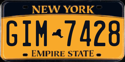 NY license plate GIM7428