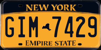 NY license plate GIM7429