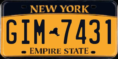 NY license plate GIM7431