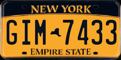 NY license plate GIM7433