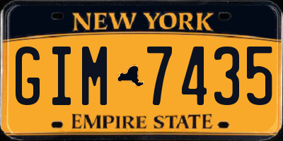 NY license plate GIM7435