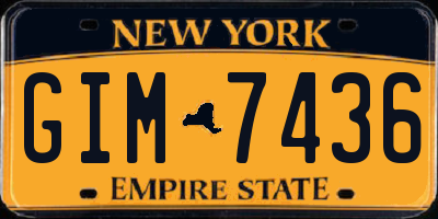 NY license plate GIM7436