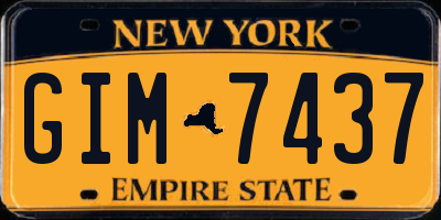 NY license plate GIM7437
