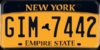 NY license plate GIM7442