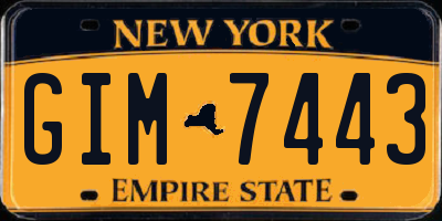 NY license plate GIM7443