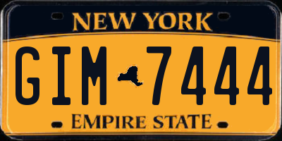 NY license plate GIM7444