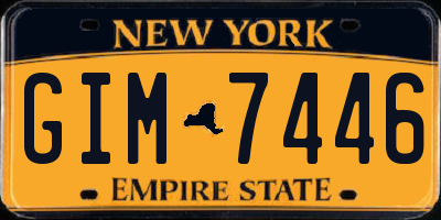NY license plate GIM7446