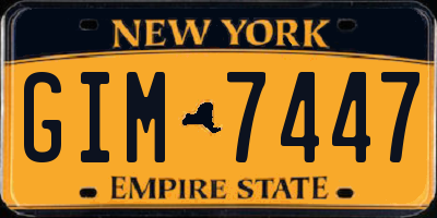 NY license plate GIM7447