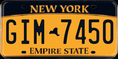 NY license plate GIM7450